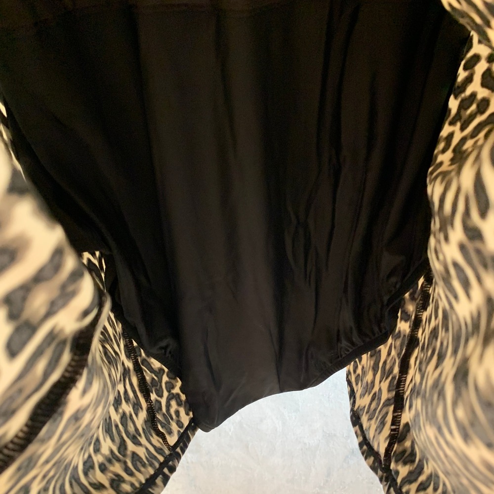 Swim Solutions Womens Leopard Print Square Neck Swimdress Brown Black Size 18 - Picture 8 of 9